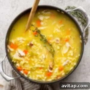 Finished chicken soup.