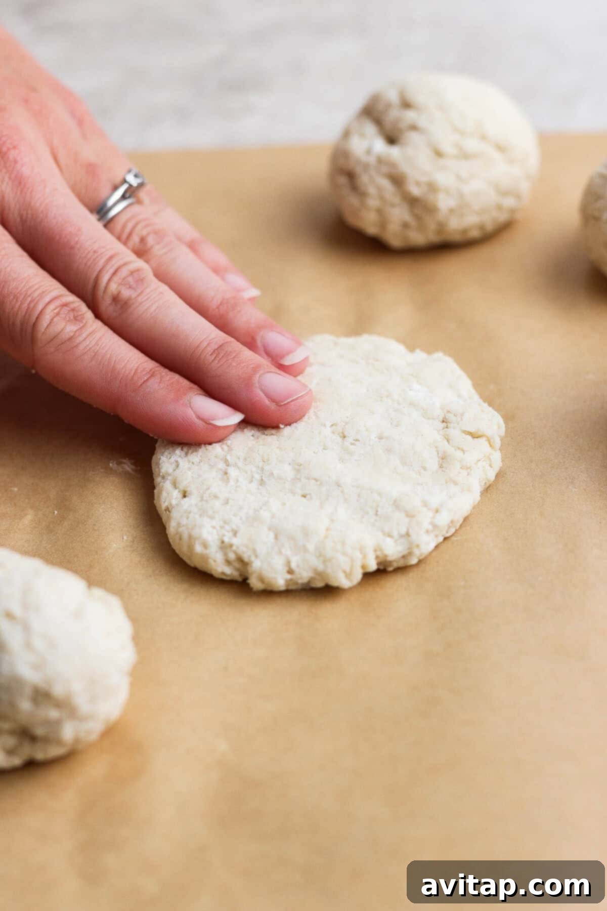 Preparing garlic naan dough
