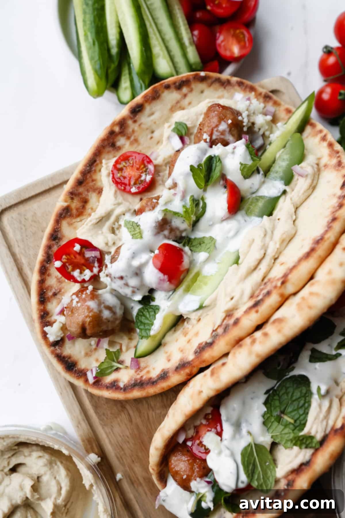 Mediterranean Flatbread Sandwich