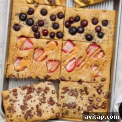 Sheet pan protein pancakes
