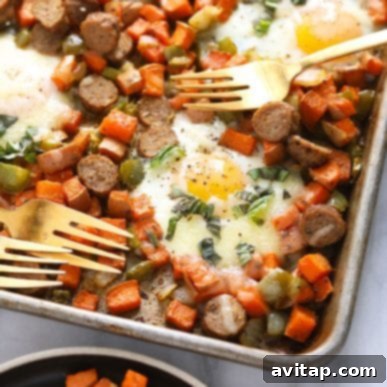 Sheet pan sweet potato hash