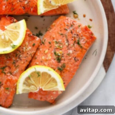 raw salmon on plate.