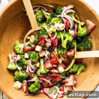 Strawberry broccoli salad.